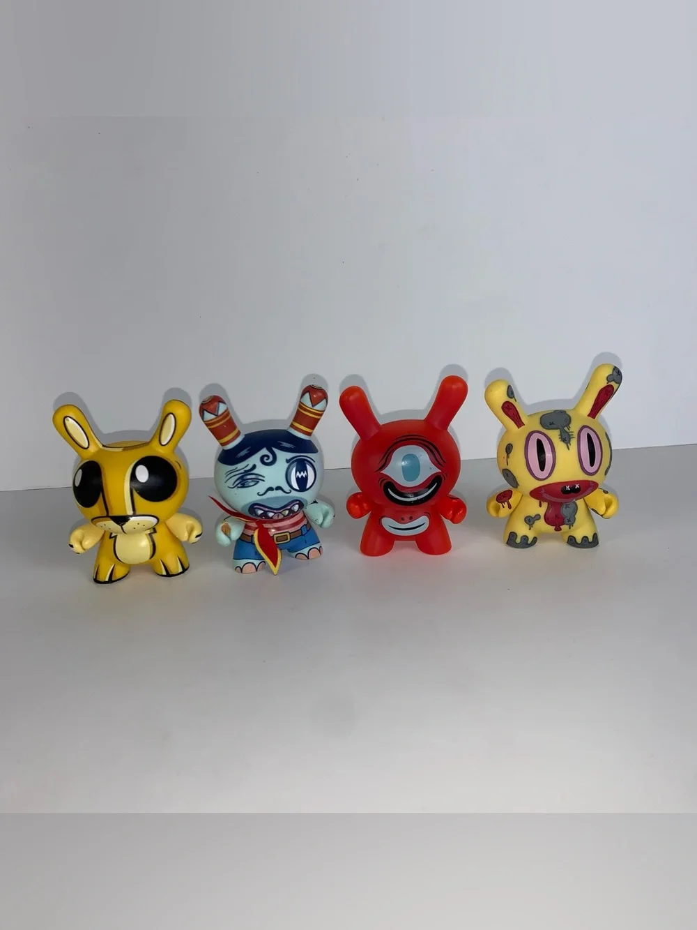 Kidrobot Dunny 3” Vinyl Figure Lot of 4 Mixed Designs No Box